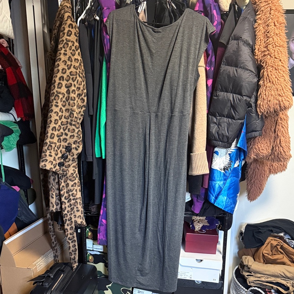 Torrid Draped Sheath Dress - Gray - Picture 3 of 3